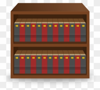 Clipart - Wooden Bookcase - Sprite Bookshelf - Png Download