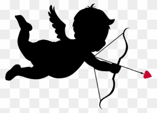 Cupid With Bow And Arrow - Cupid Silhouette Clipart