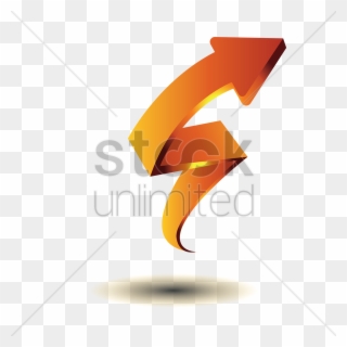 3d Curved Arrow Vector Image - Vector Graphics Clipart