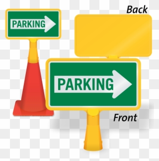 Parking Right Arrow Coneboss Sign - No Smoking Sign On Ground Clipart
