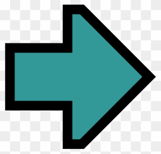 Open - Teal Arrow Pointing Right Clipart