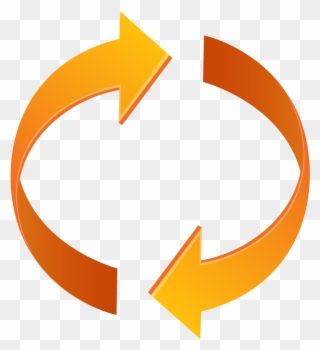 Loop - Circle With Arrows Orange Clipart