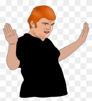 Big Image - Person With Hands Up Clipart