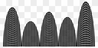 Black And White Building Computer Icons Abstract Art - Brutalist Architecture Clipart