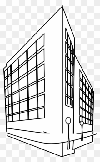 Hospital Building Drawing At Getdrawings - Company Building Clipart Black And White - Png Download