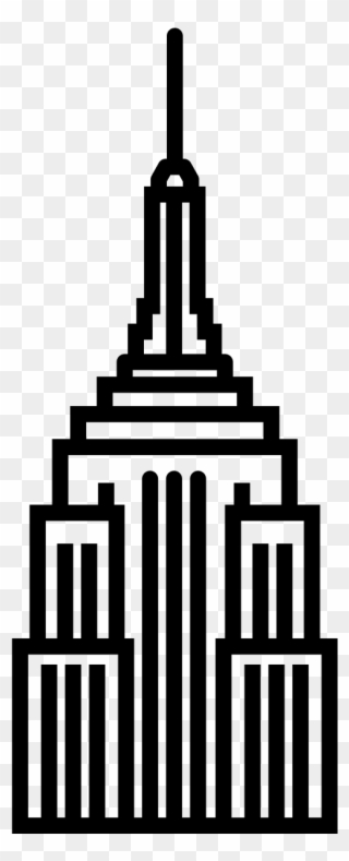 Empire State Building Icon Vector Clipart
