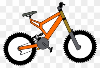 City Bicycle Cycling Mountain Bike Downhill Bike - Letter B Flash Card Clipart