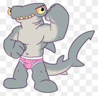 Graphic Freeuse Download Hammerhead Shark In Underwear - Hammerhead Shark Cartoon Drawing Clipart