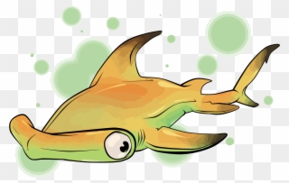 Hammerhead Clipart Fish - Clip Art - Png Download