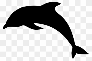 Dolphin Clipart Black And White Dolphin Jump Silhouette - Dolphin Silhouette Clip Art - Png Download