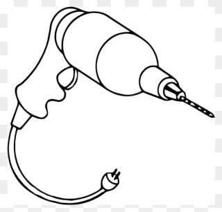 Power Drill - Tools - Power Drill Coloring Page Clipart