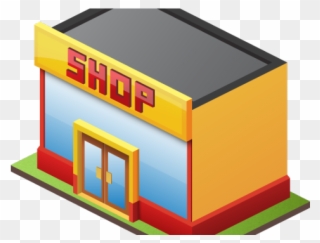 Building Clipart Mall - Shop Icon - Png Download