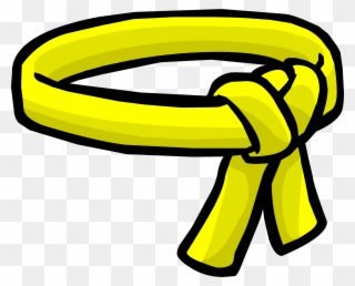 Ninja Clipart Belt - Club Penguin Yellow Belt - Png Download