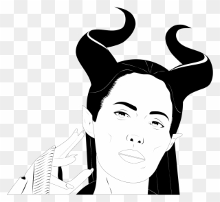 Drawing Maleficent Horn Eye Computer Icons - Desenho De Mulher Com Chifre Clipart