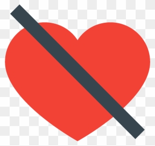 A Dislike Icon Is Represented With A Broken Heart - Heart Dislike Icon Clipart