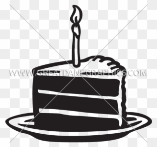 Birthday Cake Slice Drawing Clipart