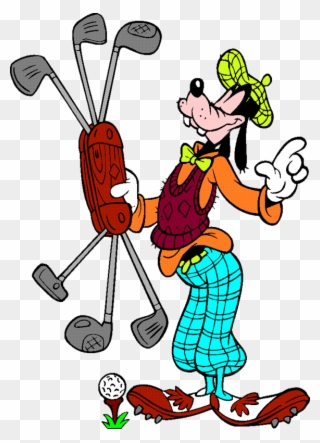 Goofy Playing Golf Clipart