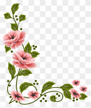 Vintage Flower Clipart Flower Painting - Flower Layout - Png Download