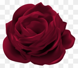 Dark Red Rose Flower Png Clip Art Image - Bunga Mawar Merah Png Transparent Png
