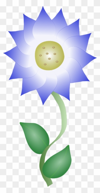 Download Blue Flower Transparent Png Clip Art Image - African Daisy ...