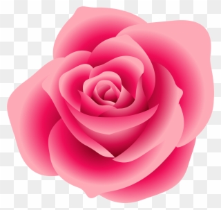 Rose Clipart Image Clip Art Illustration Of A Single - Pink Rose Clipart Png Transparent Png