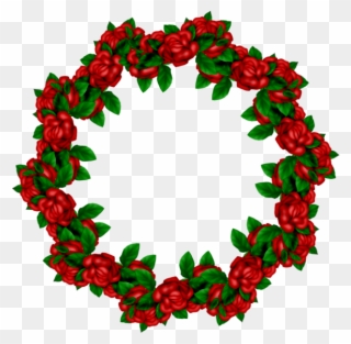 Floral Wreath - Ghirlanda Di Natale Vettoriale Clipart