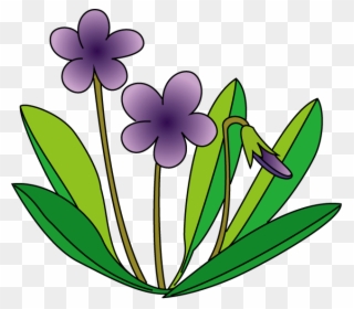 Violet Flower Clip Art - 春の 花 イラスト - Png Download