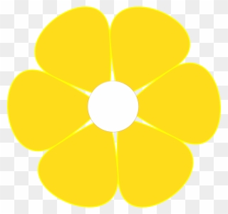 Yellow Flower Clipart Middle - Flor Amarela Png Transparent Png