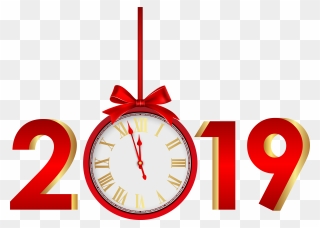 Happy New Year 2019 Png Hd , Png Download - Wall Clock Clipart