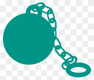 Download Png - Ball And Chain Silhouette Clipart