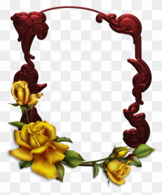 Yellow Roses Frame Art Clipart