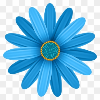 Blue Flower Transparent Png Clip Art Image - African Daisy