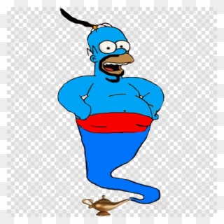 Aladdin Homer Clipart Genie Homer Simpson Iago - Clip Art - Png Download