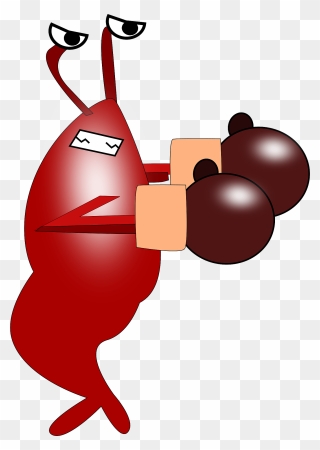 Vector Graphics - Shrimp With Boxing Gloves Clipart