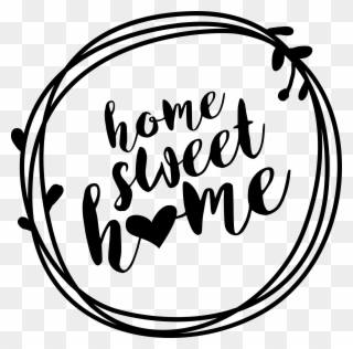 Home Sweet Home Wreath Printable Sign - Svg Welcome Home Clipart