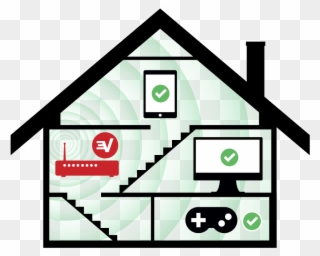 Setting Clipart Go Home - Router House - Png Download