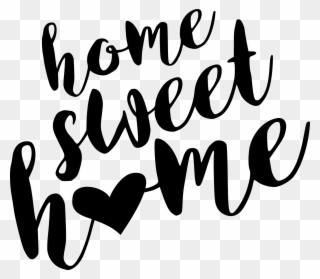 Home Sweet Home Sign Printable - Calligraphy Clipart