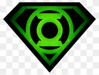 Clip Arts Related To - Superman And Green Lantern Logo - Png Download