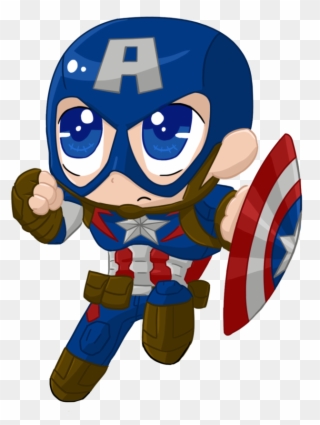 Captain America Clipart Aou - Cute Captain America Png Transparent Png
