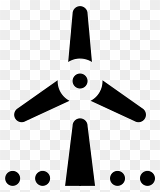 Wind Turbine Icon - Circle Clipart