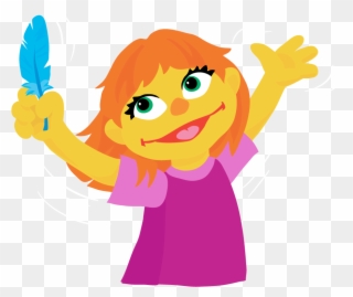 The Muppet Julia Has Not Yet Made Her Tv Debut, But - Julia From Sesame Street Clipart