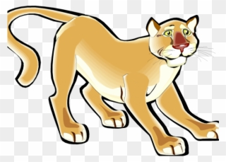 Puma Clipart Transparent - Cartoon Cougar - Png Download