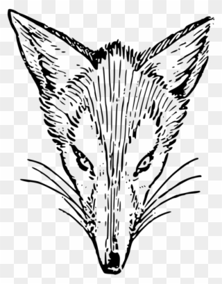 Drawing Fox Symbol Black And White Download - Fox Outline Clipart