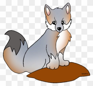 Fox Clipart Grey Fox - Delaware State Animal Grey Fox - Png Download