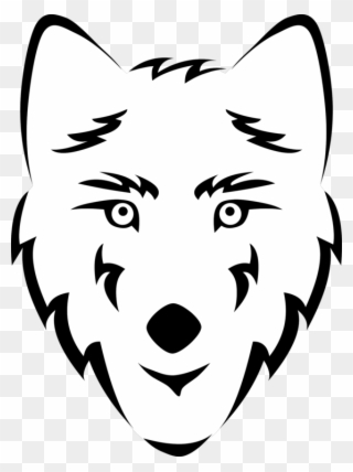 Gray Wolf Drawing Cartoon Line Art Black Wolf - Simple Wolf Head Drawing Clipart