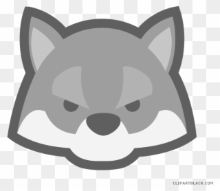Cartoon Wolf Mask - Clip Art Wolf Face - Png Download