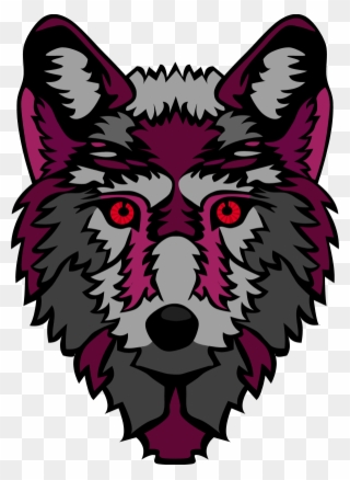 Wolf Howling Clipart - Custom Wolf Face Shower Curtain - Png Download