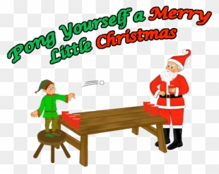Pong Yourself A Merry Little Christmas - Merry Christmas Ping Pong Clipart