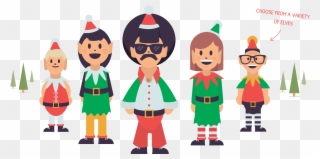 Elfmail Choose From A Collection Of Santas - Christmas Elf Clipart