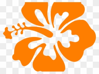 Orange Flower Clipart Hibiscus - Hawaiian Flowers Clip Art No Background - Png Download